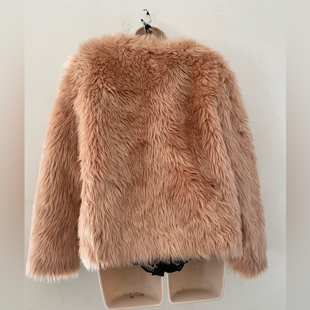Women's pink faux fur winter Teddy Jacket size M - Picture 5 of 9